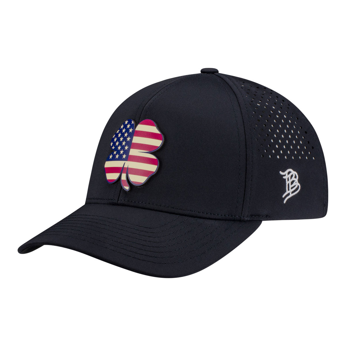 Branded Bills 2027 Ryder Cup 500 Curved Performance Shamrock Hat in Black - Front Left