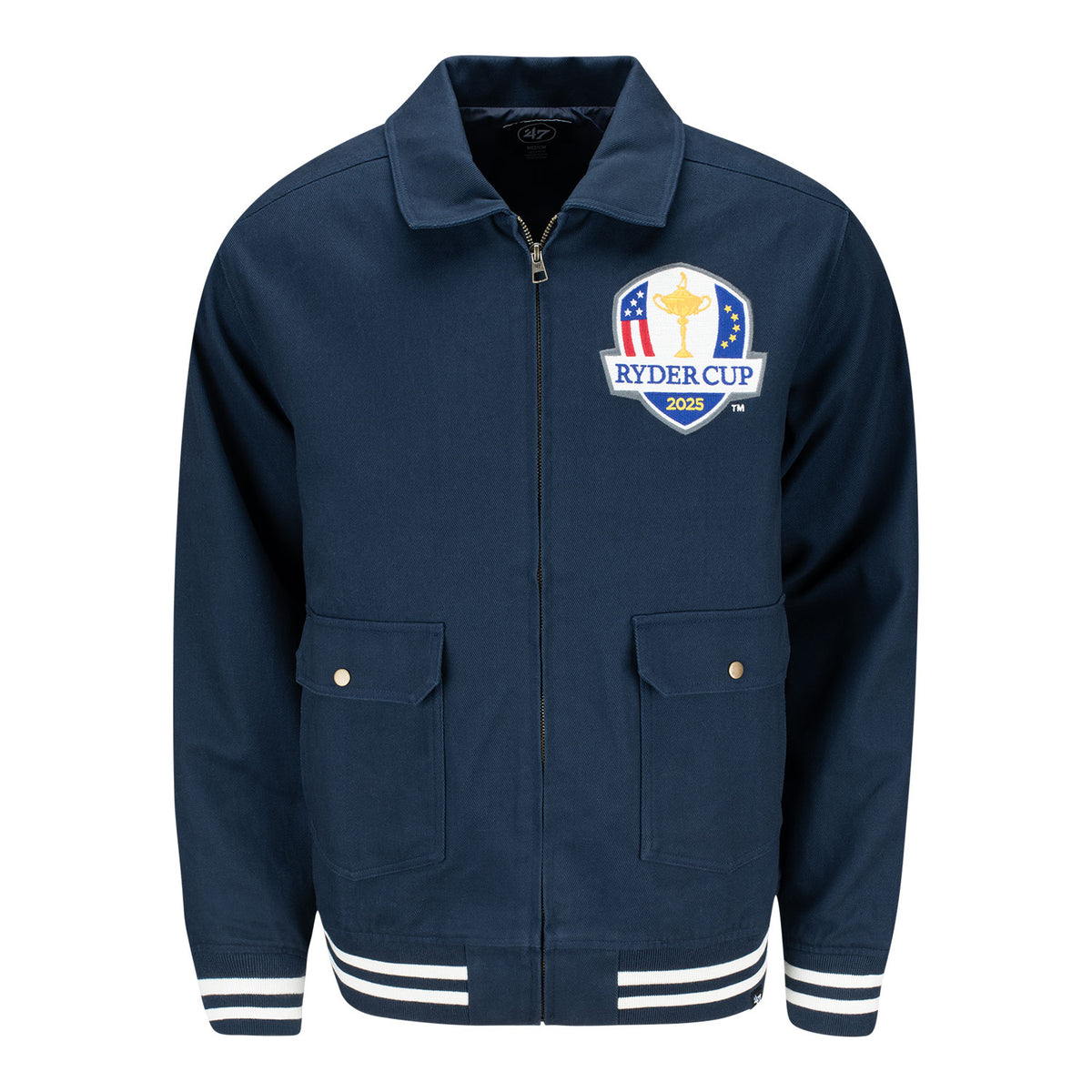 '47 Brand 2025 Ryder Cup Golden Diamond Homestead Jacket in Navy - Front View