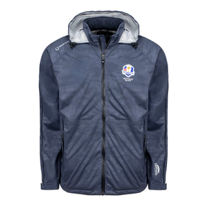 Sunice 2025 Ryder Cup Joe Zephal Rain Jacket in Charcoal Camo - Front View