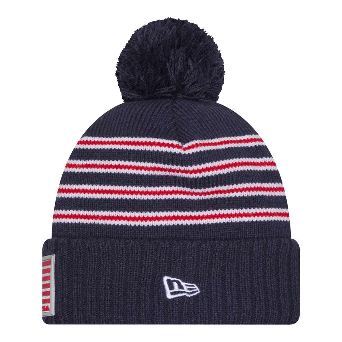 New Era 2025 Ryder Cup Team Pom Beanie in Navy - Left Side