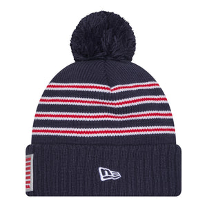 New Era 2025 Ryder Cup Team Pom Beanie in Navy - Left Side