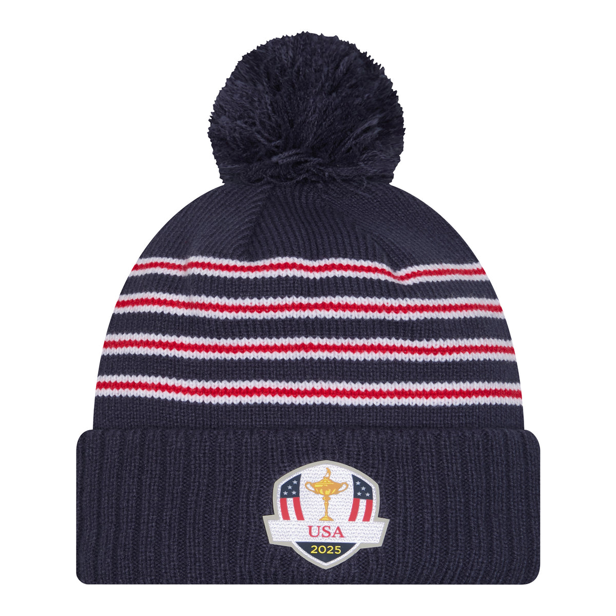 New Era 2025 Ryder Cup Team Pom Beanie in Navy - Back View