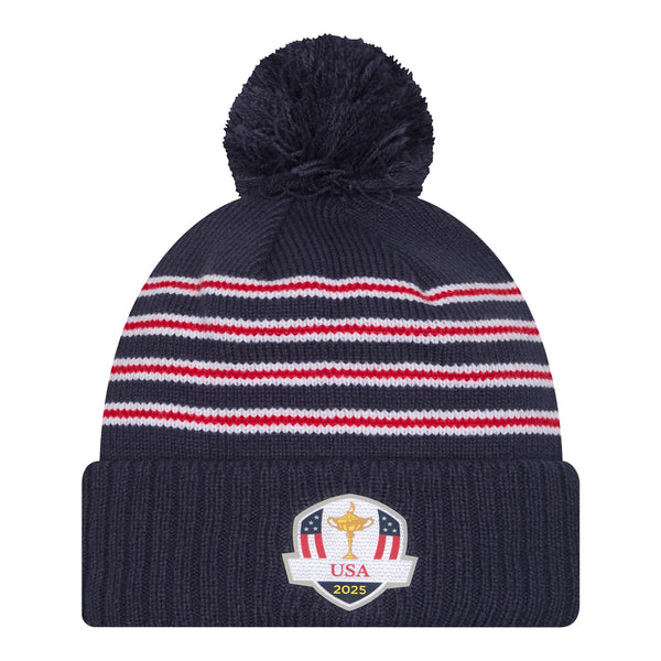 New Era 2025 Ryder Cup Team Pom Beanie in Navy - US Ryder Cup