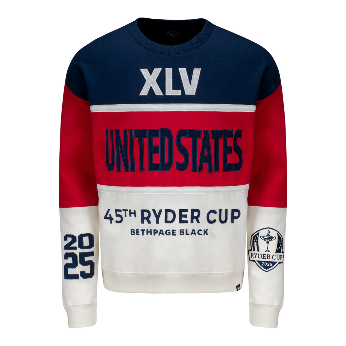 '47 Brand 2025 Ryder Cup On Five Maximalist Crew Sweatshirt - Front View