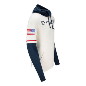 '47 Brand 2025 Ryder Cup Trifecta Shortstop Pullover Hoodie in Cream and Navy - Right Side View