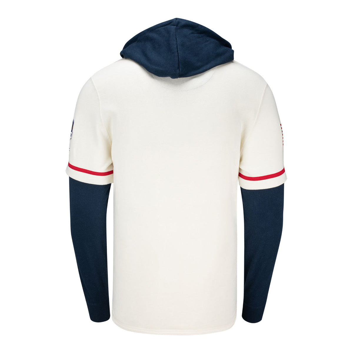 '47 Brand 2025 Ryder Cup Trifecta Shortstop Pullover Hoodie in Cream and Navy - Back View