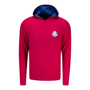 Holderness & Bourne 2025 Ryder Cup Performance Jackson Hoodie in Liberty Red - Front View