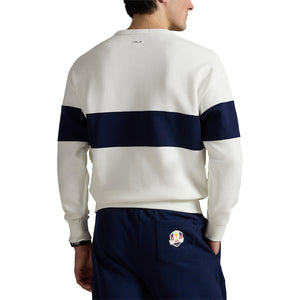 Ralph Lauren 2025 Ryder Cup Performance Sweatshirt in Refined Navy Multi - Modeled Back View