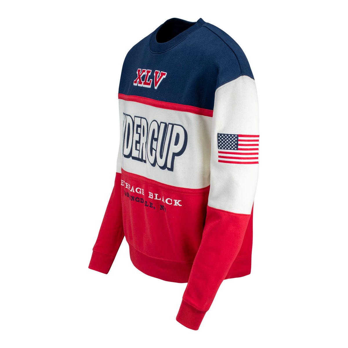 '47 Brand 2025 Ryder Cup Breeze Maximalist Crew in Red, White, and Blue - Right Side View