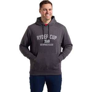 FootJoy 2025 Ryder Cup Text Hoodie in Grey - Modeled Front View