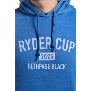 FootJoy 2025 Ryder Cup Text Hoodie in Blue - Front Close Up