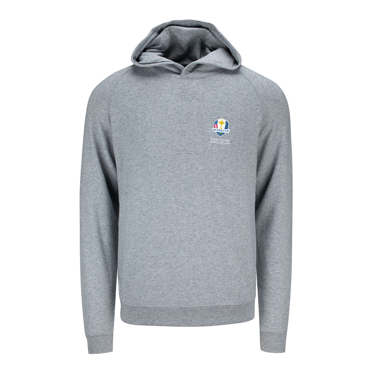 Holderness & Bourne 2027 Ryder Cup Lawson Hoodie in Heather Grey - Front View