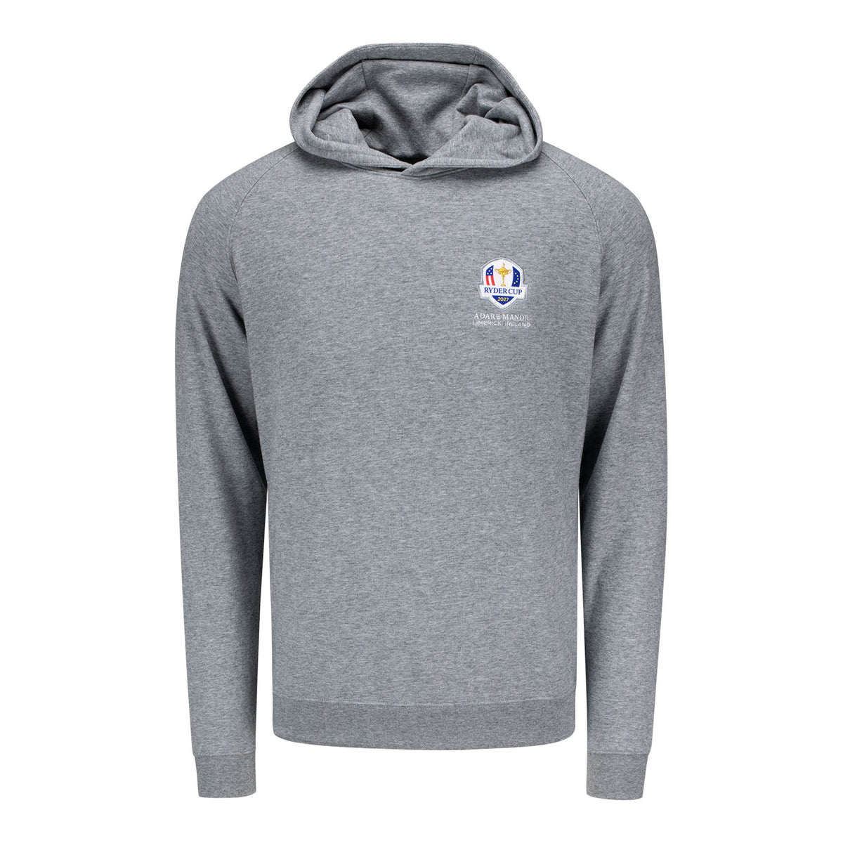 Holderness & Bourne 2027 Ryder Cup Lawson Hoodie in Heather Grey - Front View