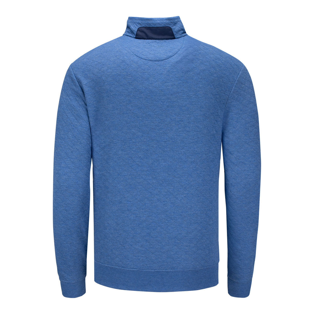 Ralph Lauren 2027 Ryder Cup Quilted Double Knit Quarter Zip in Fog Blue Heather - Back View
