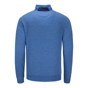 Ralph Lauren 2027 Ryder Cup Quilted Double Knit Quarter Zip in Fog Blue Heather - Back View