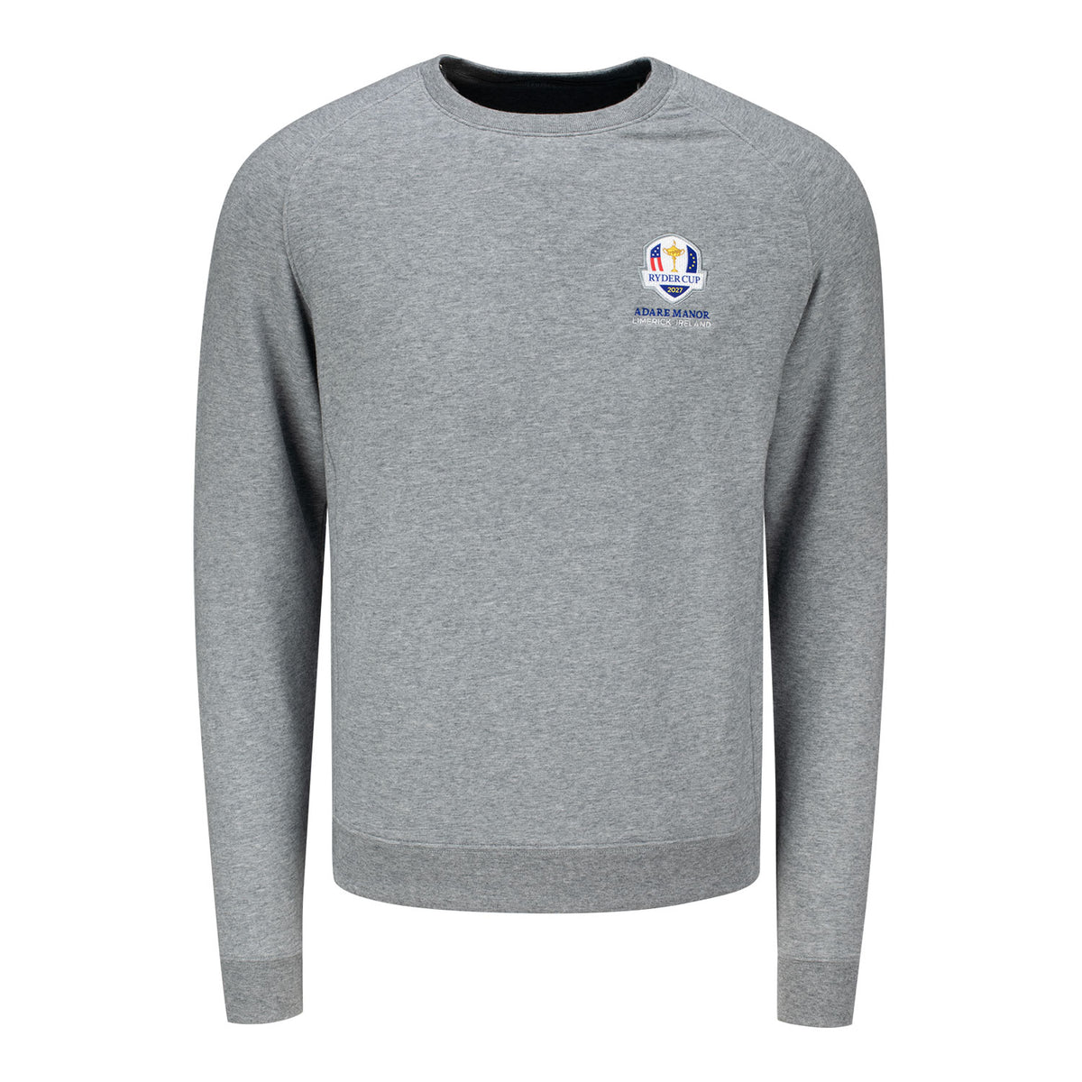 Holderness & Bourne 2027 Ryder Cup Kennedy Crewneck in Heathered Grey - Front