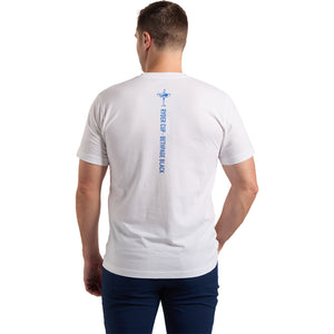 FootJoy 2025 Ryder Cup Logo T-Shirt with Back Print in White - Modeled Back View