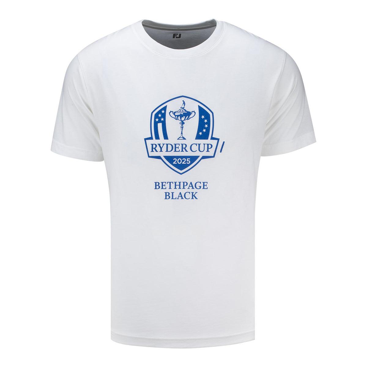 FootJoy 2025 Ryder Cup Logo T-Shirt with Back Print in White - Front View
