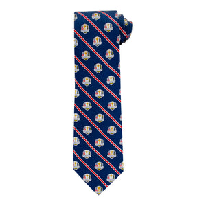 Vineyard Vines 2025 Ryder Cup Regimental Stripe Tie - Front View