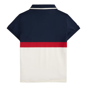 Ralph Lauren 2025 Ryder Cup Youth Polo Shirt in Refined Navy Multi - Back View