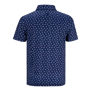 Johnnie-O 2027 Ryder Cup Boy's USA Flag Performance Jersey Polo in Navy - Back