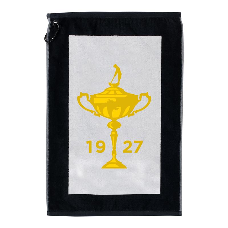 Dynamic 1927 Trophy Hi-Def Edge Towel in Black - Front View