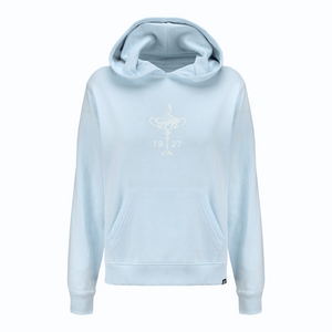 FootJoy 1927 Trophy Women's Hooded Sweatshirt in Light Blue - Front View