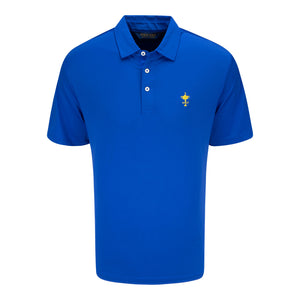 Ralph Lauren 1927 Trophy Solid Polo in Royal - Front View
