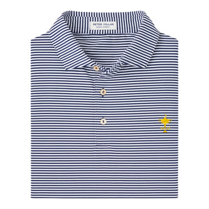 Peter Millar 1927 Trophy Hales Stripe Polo in Navy - Close Up