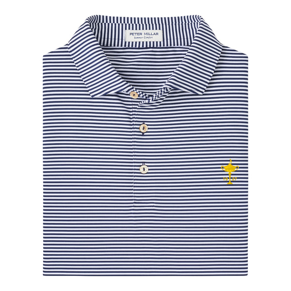 Peter Millar 1927 Trophy Hales Stripe Polo in Navy - US Ryder Cup