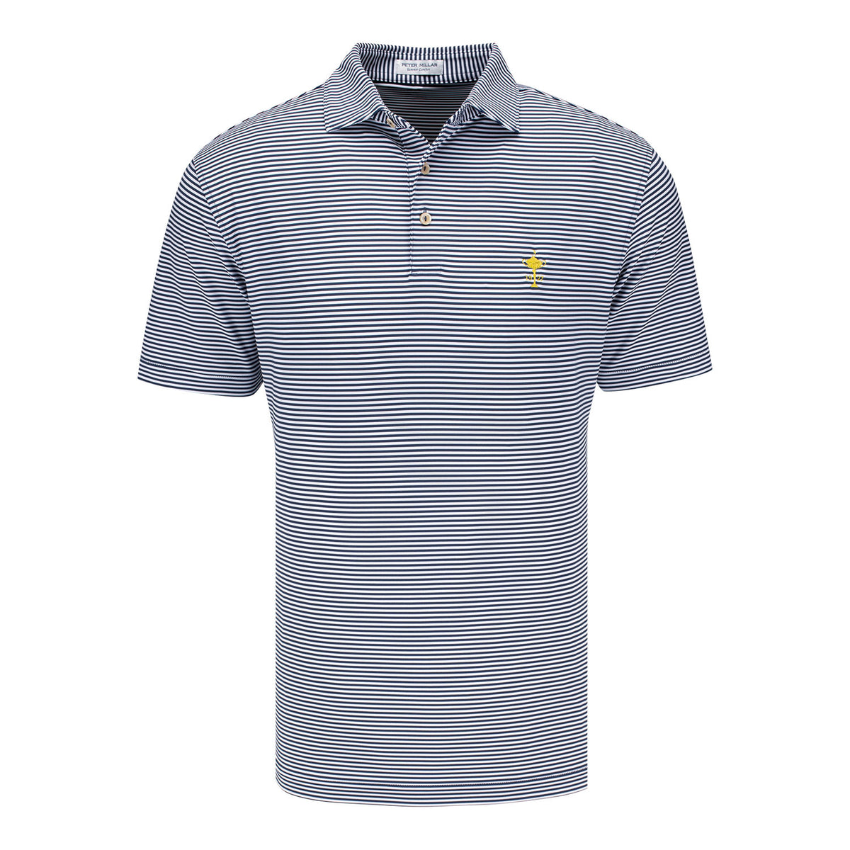 Peter Millar 1927 Trophy Hales Stripe Polo in Navy - Front View