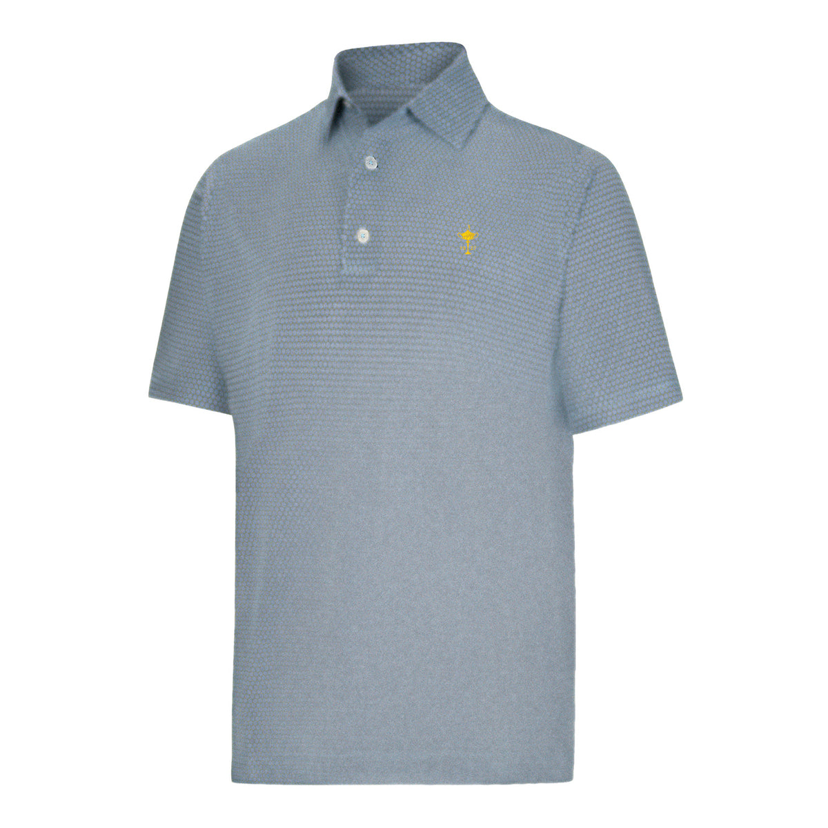 FootJoy 1927 Trophy Stellar Print Polo in Navy, White, and Blue - Front View
