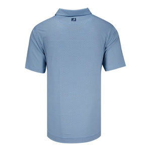FootJoy 1927 Trophy Stellar Print Polo in Navy, White, and Blue - Back View