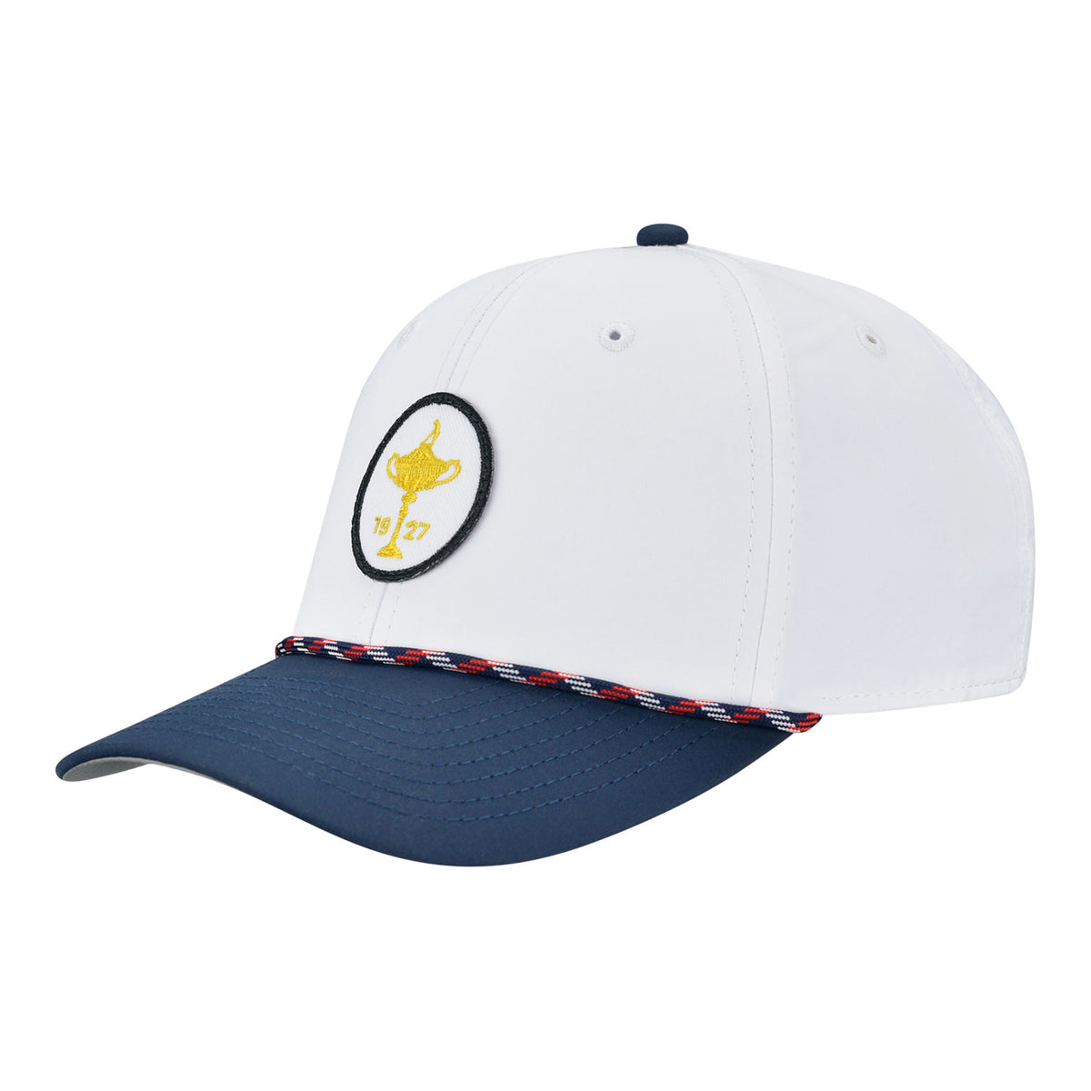Imperial 1927 Trophy Two Tone Rope Hat in White and Navy - Angled Front Left View