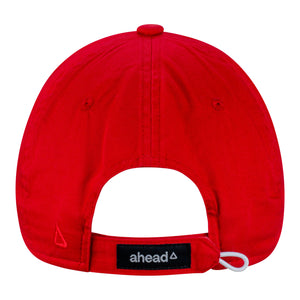Ahead 1927 Trophy Unstructured Cotton Hat in Red - Back View