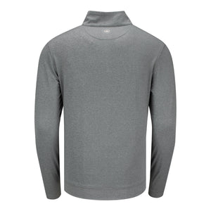 Peter Millar 1927 Trophy Melange Perth Quarter Zip in Smoke - Back View