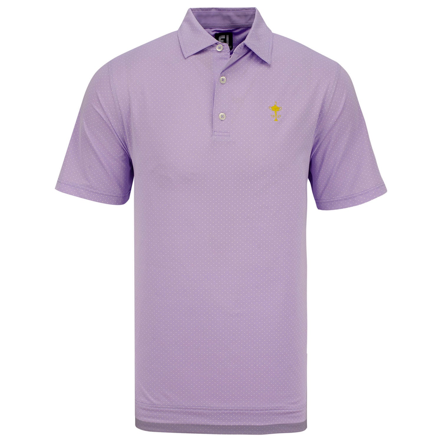 FootJoy Stretch Dot Print Polo in Purple- Front View
