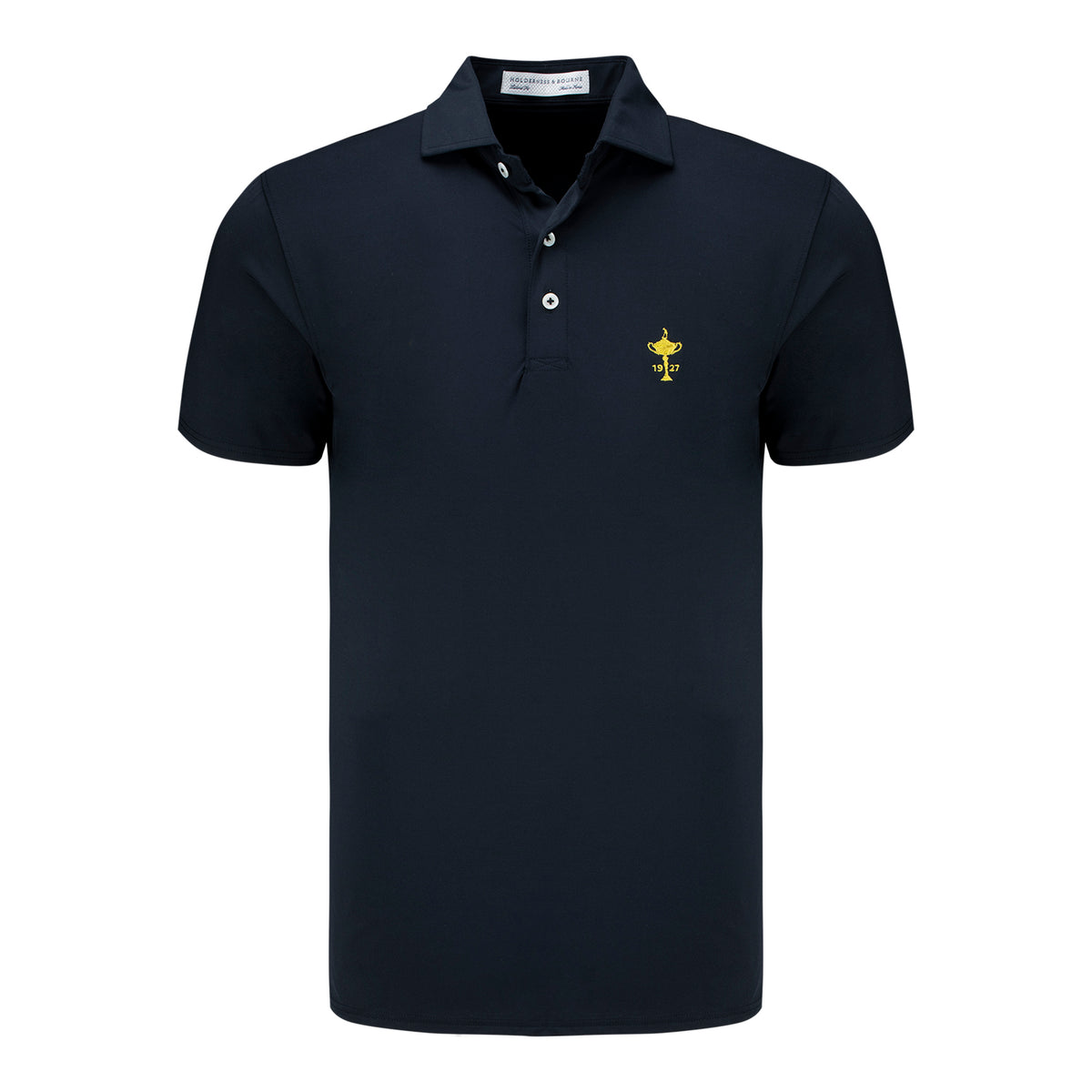 Holderness &amp; Bourne The Anderson Trophy Polo in Black- Front View