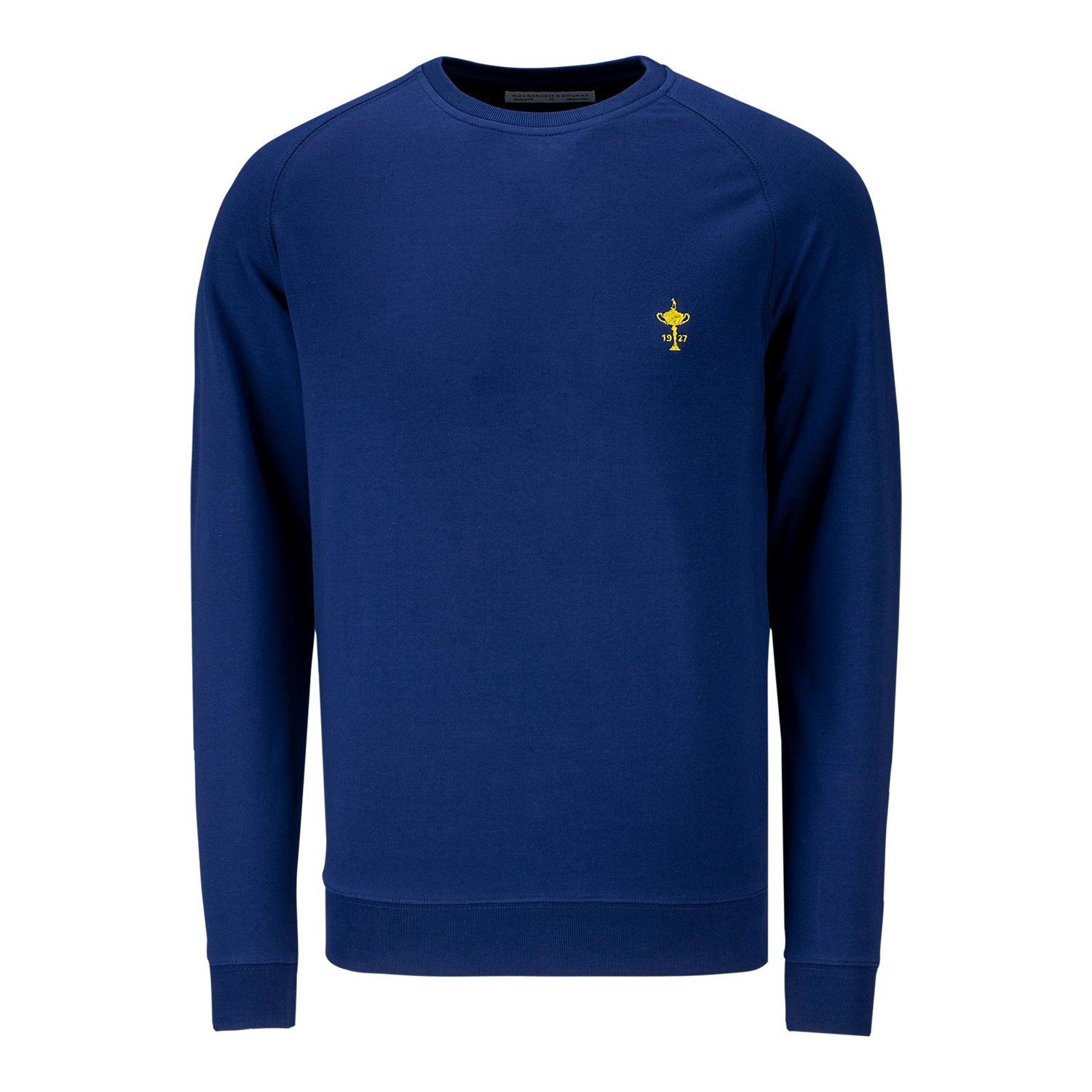 Holderness & Bourne The Ellis Trophy Pullover in Navy- Front View