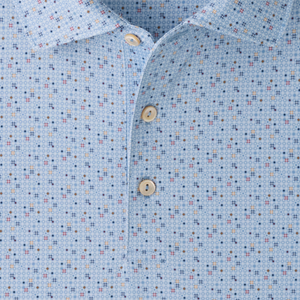 Peter Millar 2027 Ryder Cup Rivington Performance Jersey Polo in Lakeside - Pattern Close Up