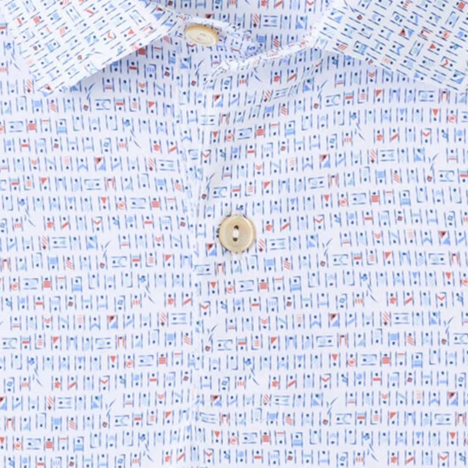 Peter Millar 2029 Ryder Cup Featherweight Cornhole Pattern Polo in White - Front View