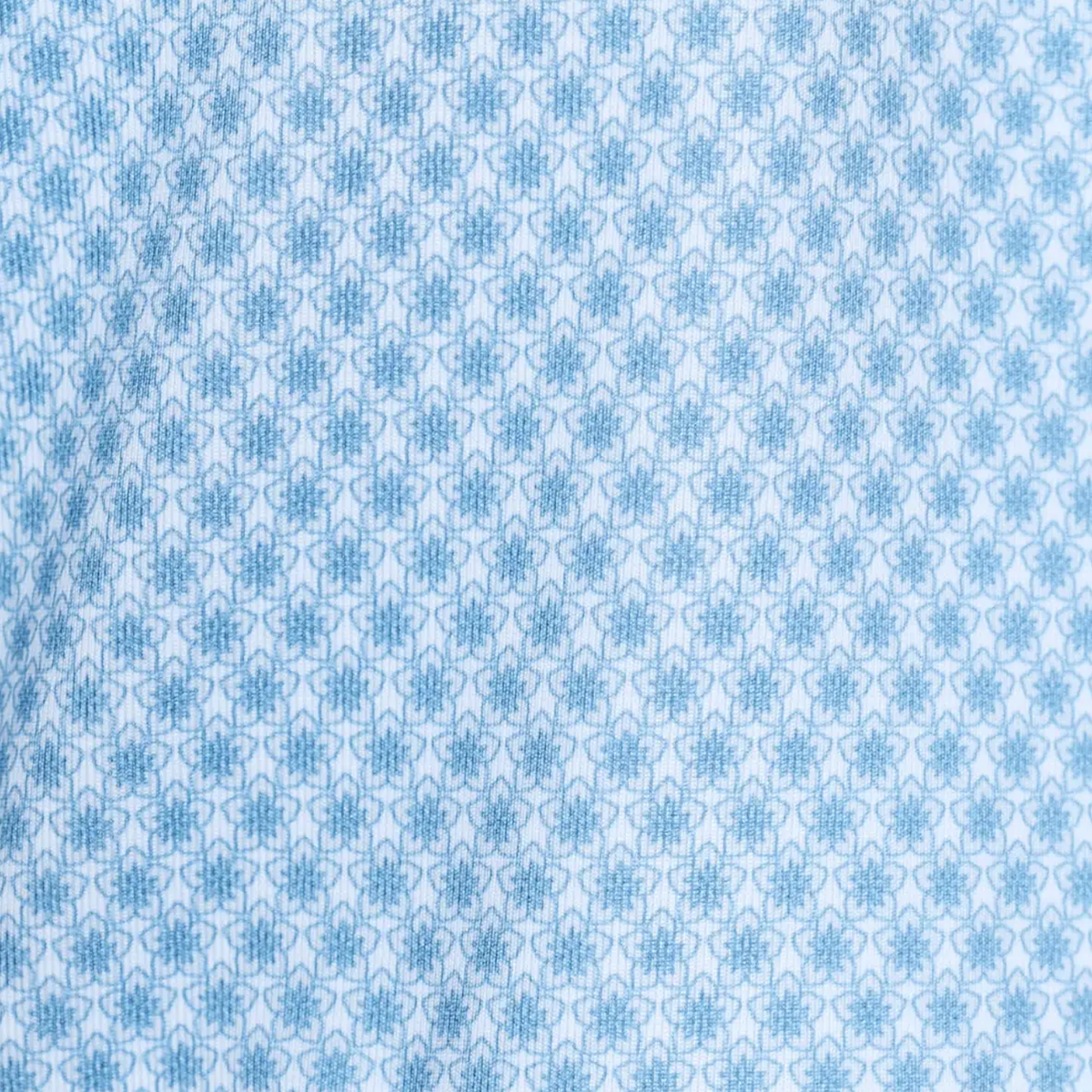 Nike 2027 Ryder Cup Velocity Floral Polo in White and Work Blue - Pattern Close Up