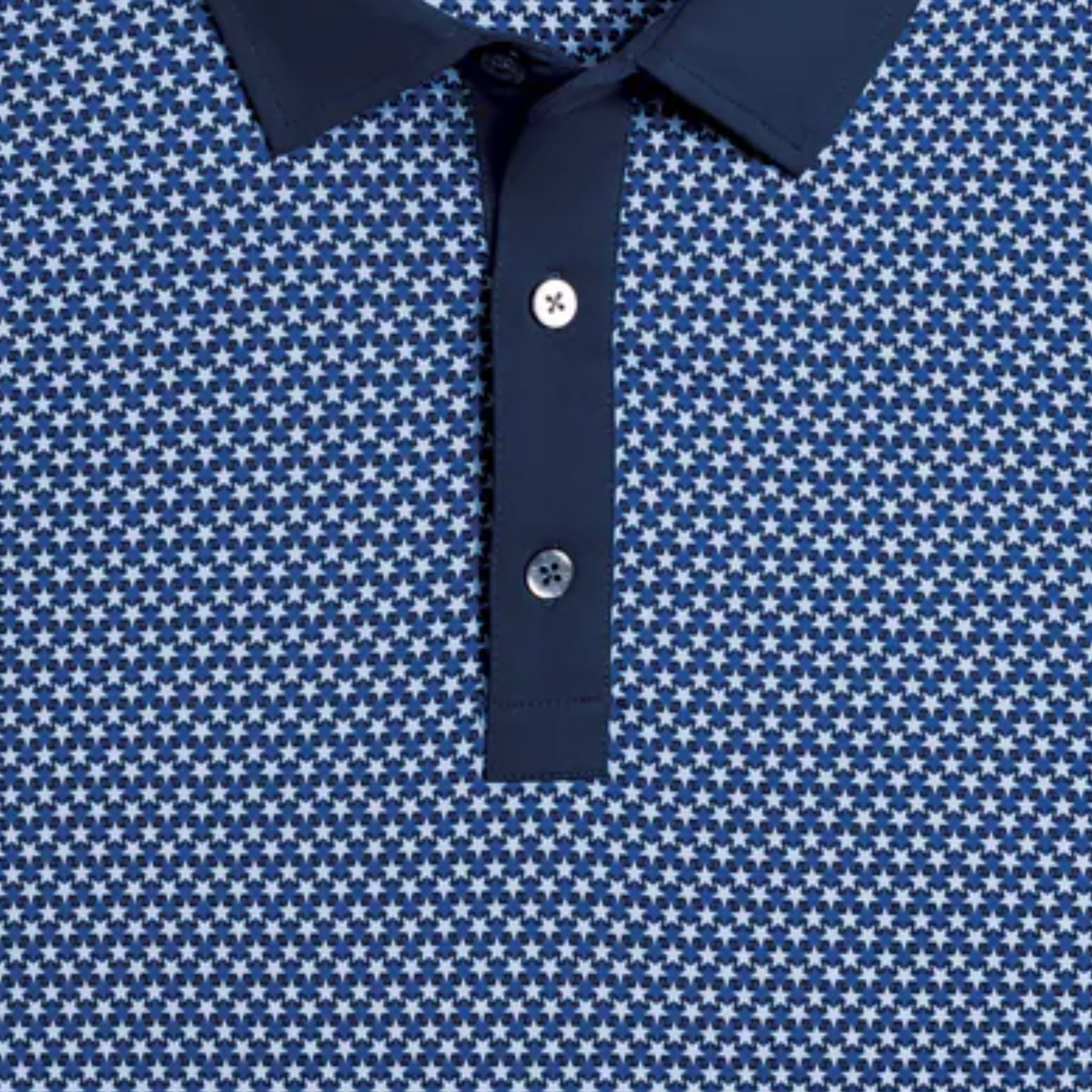 FootJoy 2025 Ryder Cup Stars &amp; Stripes Pattern Polo in Navy - Pattern Close Up