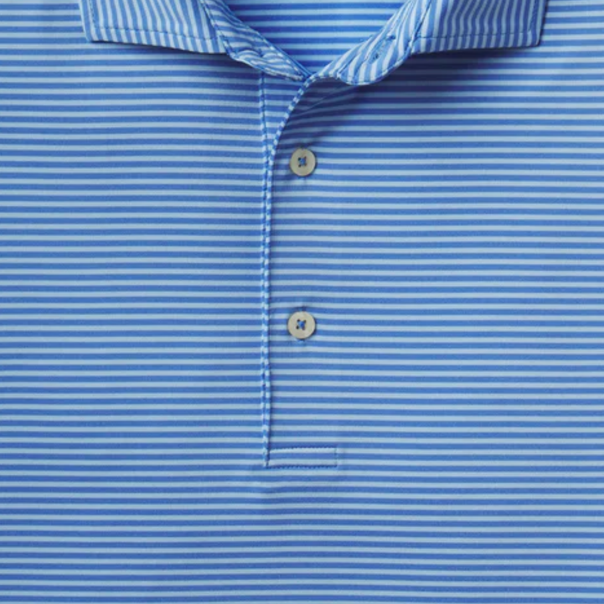 Fairway & Greene 2027 Ryder Cup Park Stripe Polo in Blue - Pattern Close Up