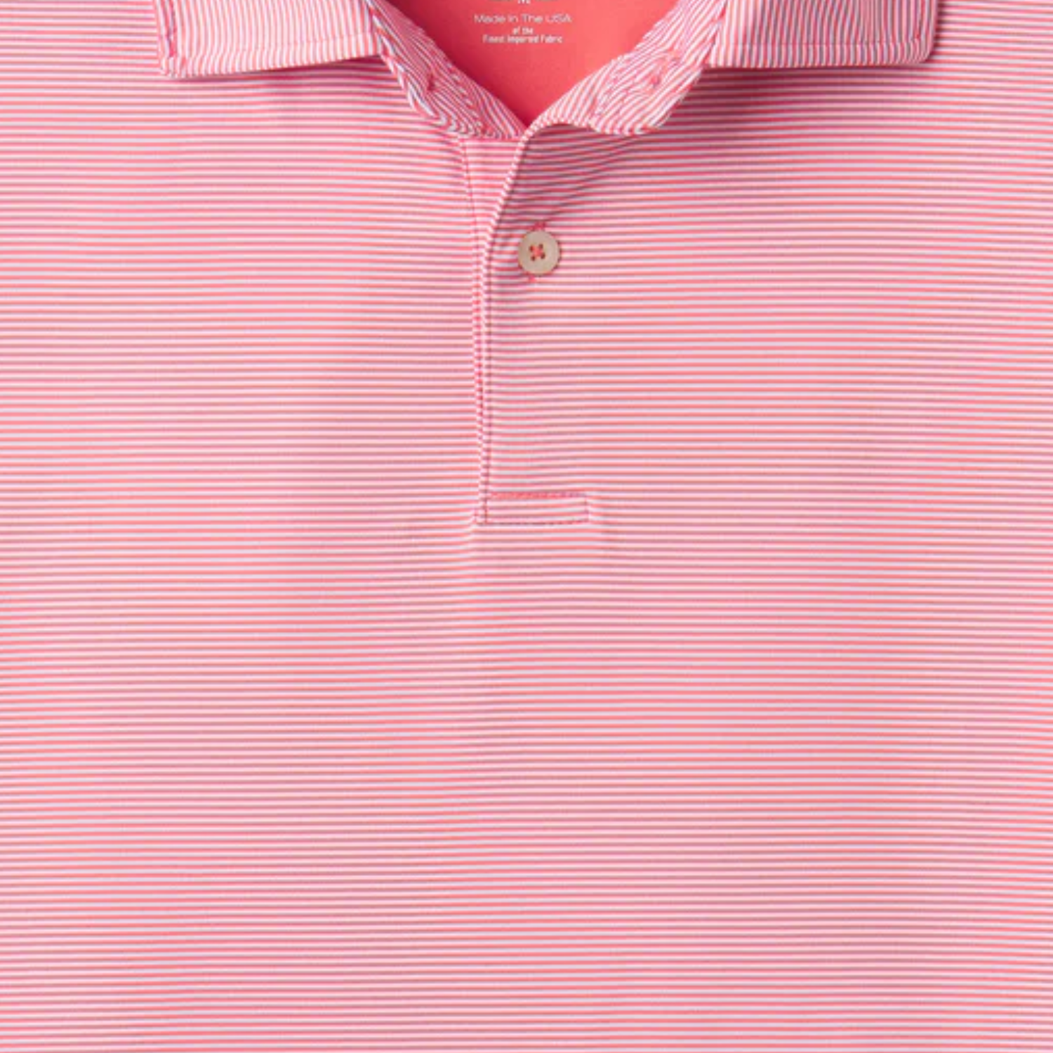 Fairway & Greene 2025 Ryder Cup Mini Stripe Polo in Cardinal - Modeled Front View