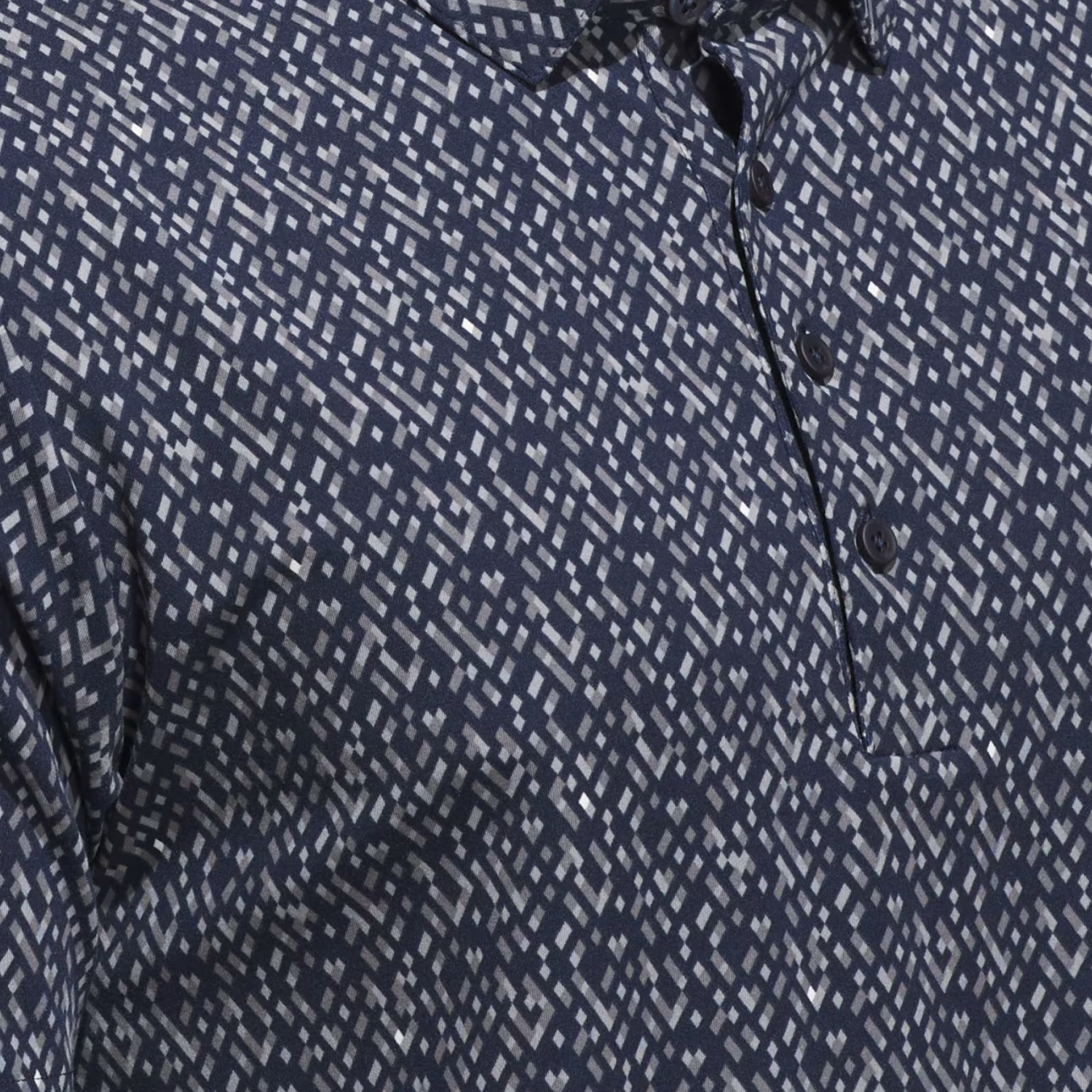 Adidas 2025 Ryder Cup Argyle Pattern Polo in Navy  Front View