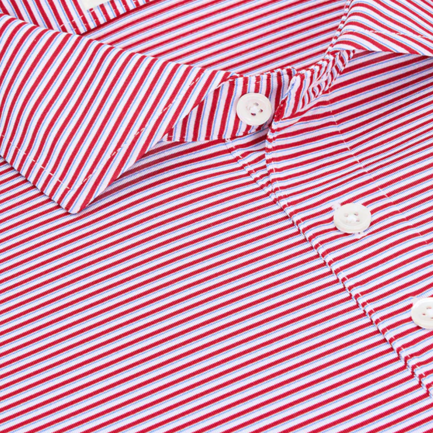 Holderness & Bourne 2025 Ryder Cup Gresham Stripe Polo in Liberty Red and Marlin Blue - Front View