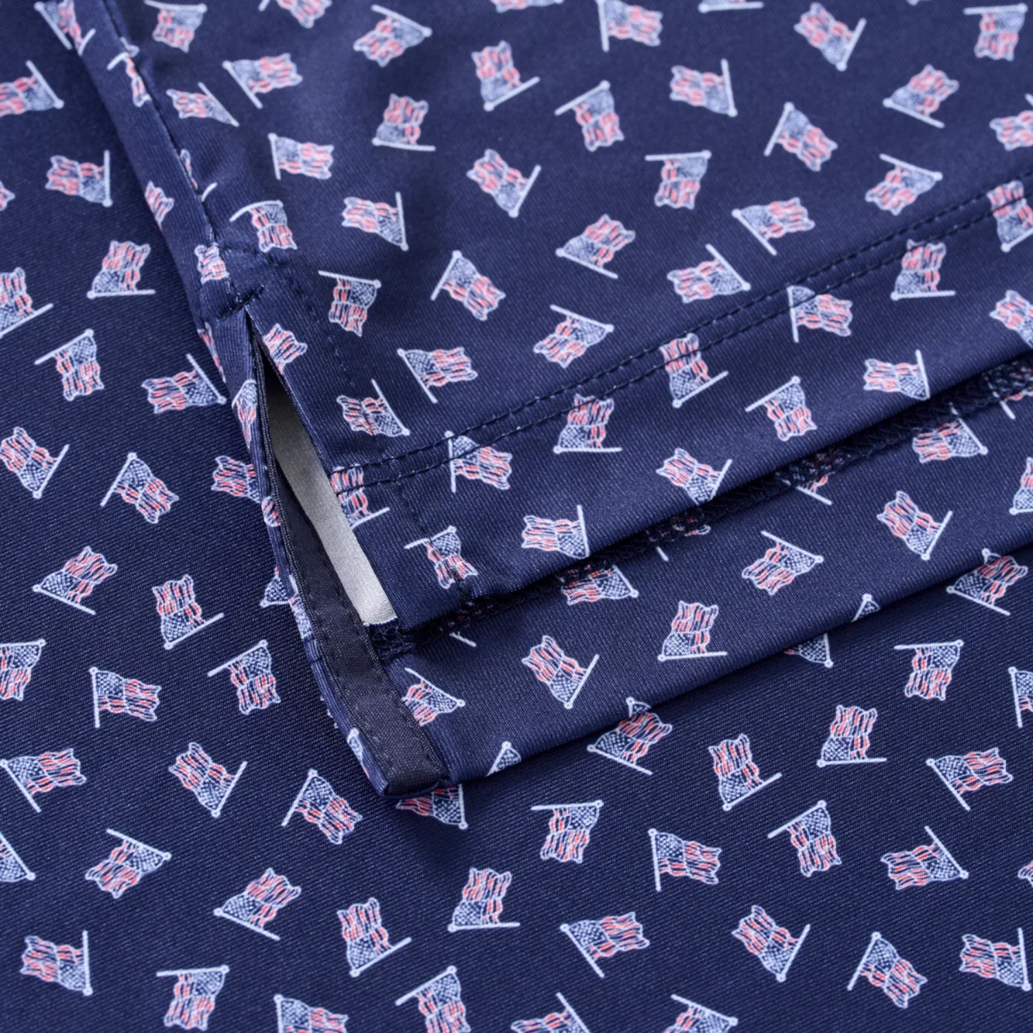 Johnnie-O 2027 Ryder Cup USA Flag Performance Jersey Polo in Navy - Front