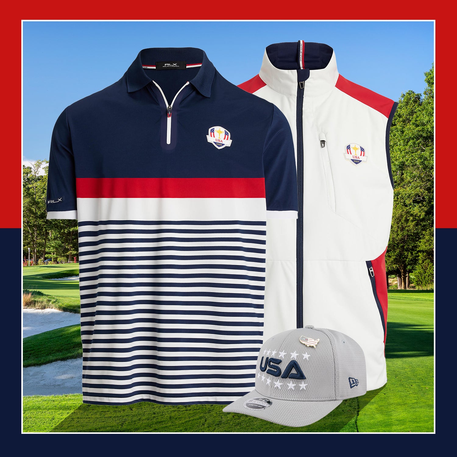 2025 Ryder Cup Official U.S. Team Friday Uniform - Bundled View