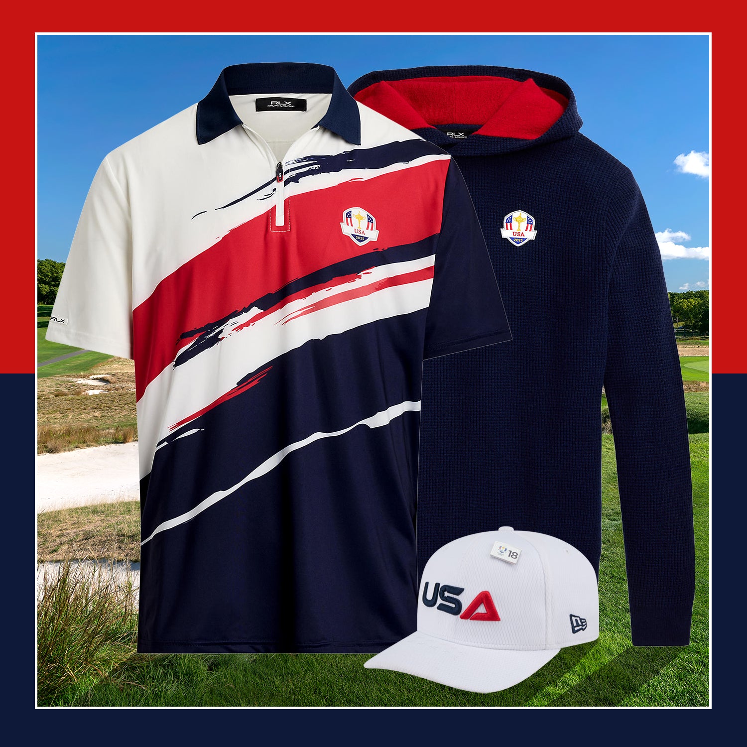2025 Ryder Cup Official U.S. Team Monday Practice Uniform - Bundled View